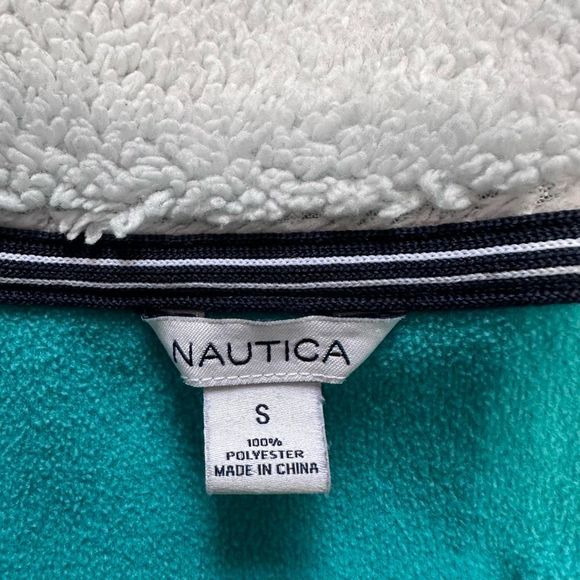 Nautica green fleece jacket small - Picture 7 of 8